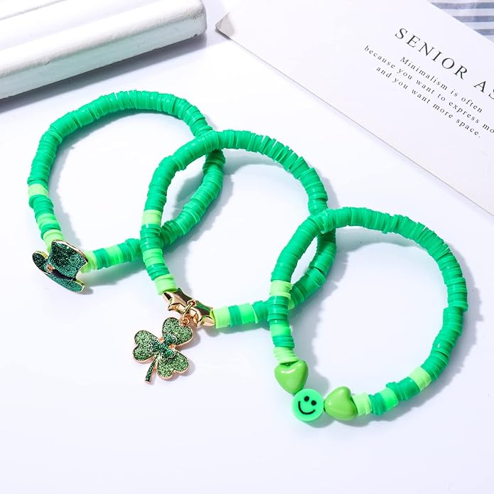 Surfer Heishi Bracelets for Women Stackable Rainbow Vinyl Disc Clay Beaded Stretch Bracelets Elastic Layering Friendship Bracelets Boho Summer Beach Jewelry