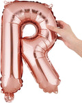 Restaurantware-Balloonify 16 Inch Letter Balloon, 1 Alphabet Party Balloon - Letter R, Self-Sealing, Rose Gold Foil Mylar Finish, Hanging Loop, Decoration For Birthday, Wedding, Or Graduation