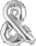 16" inch Single Silver Alphabet Letter number Balloons Aluminum Hanging Foil Film Balloon Wedding Birthday party decoration banner Air Mylar Balloons (16 inch Silver &)