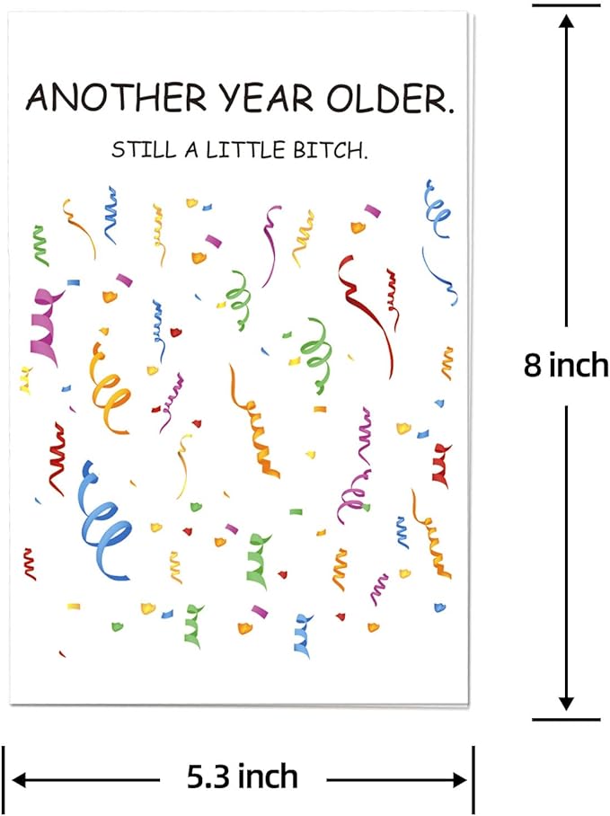 Funny Brother Sister Birthday Card, Still A Little Bitch Card, Cheeky Birthday Card for Sibling, Best Friend Birthday Card