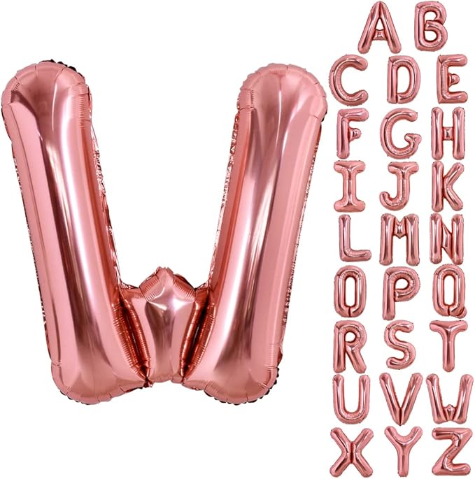 TONIFUL 40 Inch Rose Gold Letter Balloons, Giant Alphabet Letter, Big Balloons for Birthday Party, Anniversary Supplies & Decorations