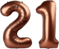 Dark Brown Number 21 Balloon 40 inch, Coffee Brown 21 Number Balloons, 21st Birthday Decorations, Chocolate 21 Year Old Women Men Party Supplies