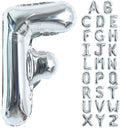 TONIFUL 40 Inch Large Silver Letter F Balloons Helium Balloons,Foil Mylar Big Letter Balloons for 2026 New Year Eve Graduation Wedding Baby Shower Birthday Party Anniversary Supplies Decorations