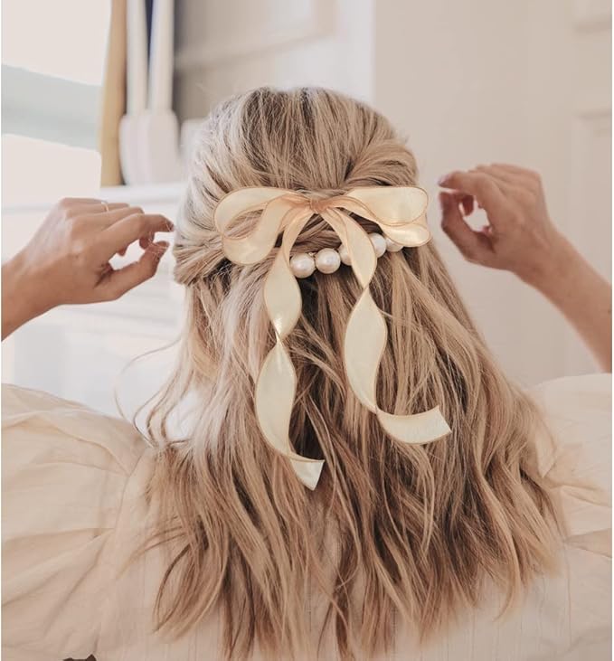 TONIFUL 1-1/2 Inch Wide Gold Wired Chiffon Ribbon Sheer Organza Ribbons for Crafts Floral Bouquets Wedding New Year Eve Party Decorations Valentine's Day Gift Wrapping Bow Making Tree Wreaths (10yd)