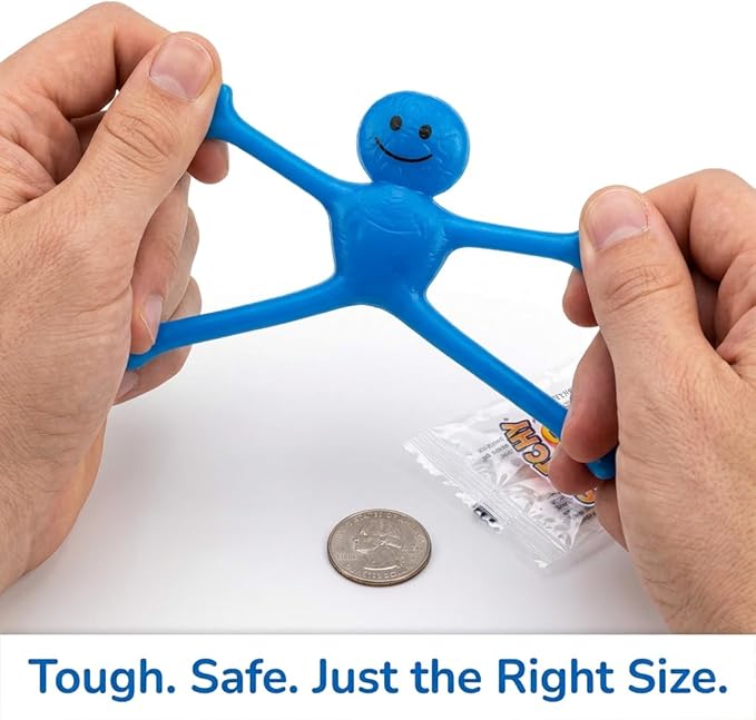 Stretchy Bendable Man (36 Pack) Assorted Fun Colors, A Sticky, Stretchable, Slimy, Gooey Texture, Toy for Stress Anxiety Relief, Great Party Favor, Stocking Stuffer