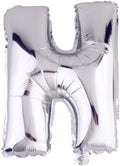 Glanzzeit 16 Inch Silver Foil Balloons Letters A to Z Numbers 0 to 9 for Prom Wedding Birthday Party Decor (Letter N)