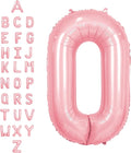 SUWEN 40 Inch Pink Large O Letter Balloons Big Foil Helium Letter Balloons A-Z Jumbo Mylar Happy Birthday Party Decorations for Girl Anniversary Party Supplies