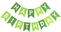 Green Happy Birthday Banner Sign Green Bunting Banner Garland for Kids Girls Baby 1st Tea Party Decorations Bunting Flag Party Supplies