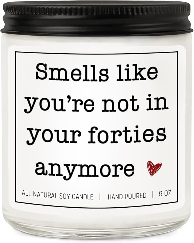 50th Birthday Gifts for Her Him, 50th Birthday Decorations Gifts for Women Men, 50 Year Old Birthdays, Lavender Scented Candle, 7oz