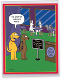 NobleWorks Jumbo Hilarious Birthday Greeting Card From Us 8.5 x 11 Inch with Envelope (1 Pack) Oversize Jumbo Bday The Animal Cafe J6384BDG-US