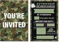Soiceu Army Birthday Invitations Army Boys Party Invites with Envelopes Set of 20