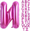 TONIFUL 40 Inch Large Rose Red Letter N Balloons - Giant Hot Pink Alphabet Letter Balloons for Birthday Party Anniversary Supplies Decorations