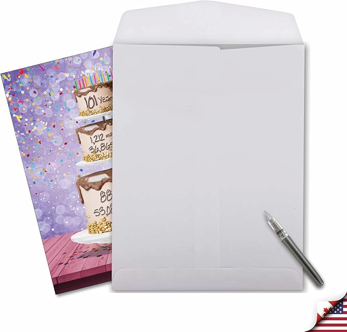 NobleWorks - Big Funny 101th Milestone Birthday Greeting Card 8.5 x 11 Inch with Envelope (1 Pack) Large Jumbo 101 Year Time Count J2774MBG