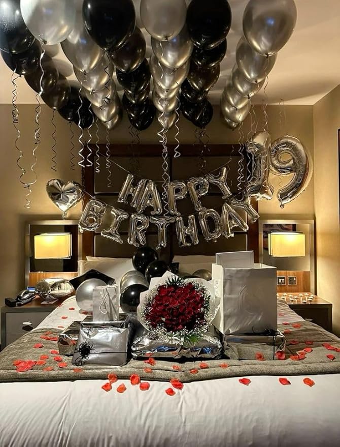 Silver Number 19 Balloon 40 inch, 19 Number Balloons, 19th Silver Birthday Decorations for Girls Boys Kids, 19 Year Old Silver Party Supplies