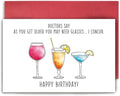 SuperShunhu Funny Wine Birthday Card for Him Her, Humorous Birthday Card for Wine Lover, Happy Birthday Card for Friend, Sarcastic Getting Older Card