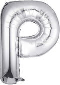 Letter Balloons 40 Inch, Single Silver Letter P Balloons Aluminum Hanging Foil Film Balloon for Baby Shower, Wedding Anniversary, Graduation, Birthday Party Decoration