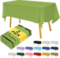 Lime Green Plastic Tablecloths 2 Pack Light Green Disposable Table Covers 54 x 108 Inch Party Tablecovers PEVA Fruit Green Table Cloths for Birthday Wedding Parties 8 ft Rectangle Table Use