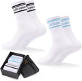 Bride Socks for Wedding Day 2 Pairs - Bridal Groom Socks Bride to Be Something Blue Cotton Ankle Sock with Gift Box