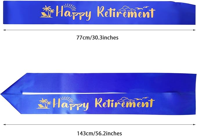 baotongle Happy Retirement Sash Retired Sash for Men Women Retirement Celebration Parties Gift