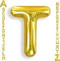 AULE 40 Inch Big Letter Balloon Gold T Large Foil Helium Alphabet Balloons A-Z for Birthday Anniversary Graduation New Year Party Decoration Supplies