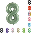 40 Inch Large Foil Helium Number Balloon Birthday Wedding Party 0-9 (Olive Green, 8)