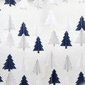 Navy-Blue White Silver Christmas Decorations - 2Pcs 3D Christmas Tree Paper Streamers Party Banner Garland Hanging Decor HongTongTong