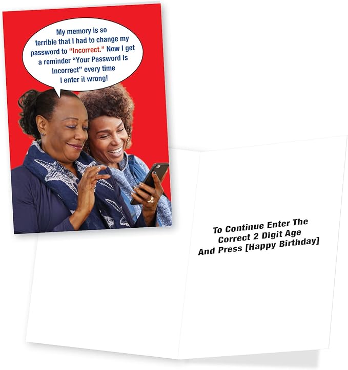 NobleWorks Assortment Pack of 3 Funny Birthday Greeting Cards with Envelopes (3 Designs, 1 Each) Women Talk VC10238BDG-C1x3-ET
