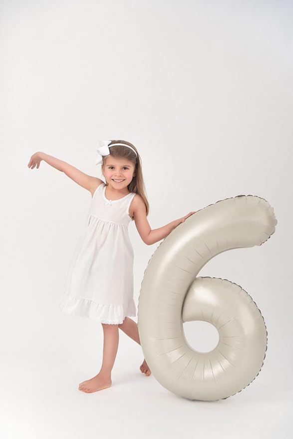 40 Inch Number Balloons, Balloons for Woman Man 16th Birthday Decoration, Cream Foil Number 16 Ballon for 16, 61 Wedding, Anniversary, Bridal Shower, Graduation, Valentine's Day