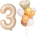 40 In Caramel Number Balloons Helium Foil Mylar latex Balloon Birthday Party banquet Decoration Digital 3