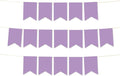 Andaz Press Hanging Pennant Banner with String, Lavender, 1-Set, 24 Pennants, Approx. 12-Feet Long