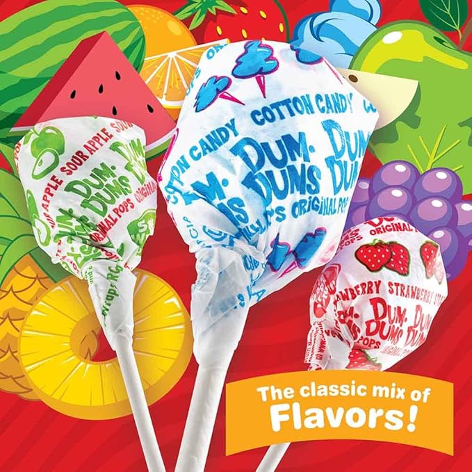 Dum-Dum Pops 30 lb Bulk Box - Assortment of Original Mix Suckers Individually Wrapped, Lollipop Candy Bulk Case for Any Occasion - Halloween, Easter, and Valentines Candy