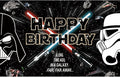 9x6ft Galaxy Wars Happy Birthday Backdrop Space Battleship Wars Birthday Backdrops for Party Birthday Party Decoration for Kids