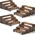 4 Set Wooden Tiered Riser Display Stands for Vendor Events,Stackable Wooden Cupcake Display Stand,Dessert Table Display Set Risers for Decor,Vendor Booth Display Items,Food Display Risers for Party（12-11.2-10.4-9.6IN）