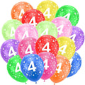 Ainiv 4th Birthday Balloons 18PCS, 12inch Numbers Printed Latex Party Balloons, 4th Anniversary Party Supplies Balloons, Numbers Balloons Decorations for Girls Boys 4 Year Old Birthday Party