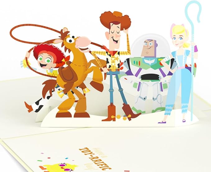 Lovepop Magical Disney & Pixar Toy Story 3D Pop-Up Birthday Card - for Him, Her, Kids, Boys, Girls, Men, Women - 5" x 7" - Envelope Included