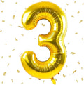 40 inch Gold Number Balloon Giant Foil Helium Balloons Gold Number 3 Balloon for 3rd Birthday Party Anniversary Decorations Supplies