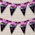 60's 70's 80's Disco Purple Personalized Birthday Party Bunting - Hanging Party Decoration - Birthday Party Banner Garland | Decorative Party Supplies