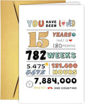 Great 15th Birthday Card from Dad Mom, Best Birthday Gifts for 15 Year Old Teen Boy Girl, Happy Birthday Card For 15th Daughter Son Granddaughter Grandson, Ideal Birthday Decorations For 15th Birthday