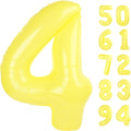 Yellow 4 Balloon, Number Balloons 40 Inch, 4th Birthday Decorations for Girls Four Large Numbers for Party Decor, Number 4 Balloon