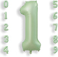 AULE 40 Inch Large 1 Balloon Numbers Sage Green, Big Foil Number Balloons, Giant Helium Happy Birthday Party Decorations for Man and Women, Huge Mylar Anniversary Party Supplies