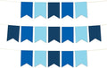 Andaz Press Hanging Pennant Banner with String, Baby Blue, Royal Blue, Navy Blue, 1-Set, 24 Pennants, Approx. 12-Feet Long, Boy's Birthday Graduation Theme Colored Supplies