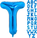 TONIFUL 40 Inch Large Blue Letter T Balloons Giant Alphabet Letter Balloons,Foil Mylar Big Balloons for 2026 Graduation Birthday Party Anniversary New Year Graduation Supplies Decorations