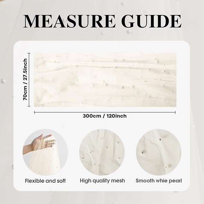 Artoid Mode 3PCS Pearl Beige Gauze Table Runner 120 Inch 10FT, Seasonal Sheer Dining Holiday Wedding Birthday Baby Shower Table Decor for Home Party