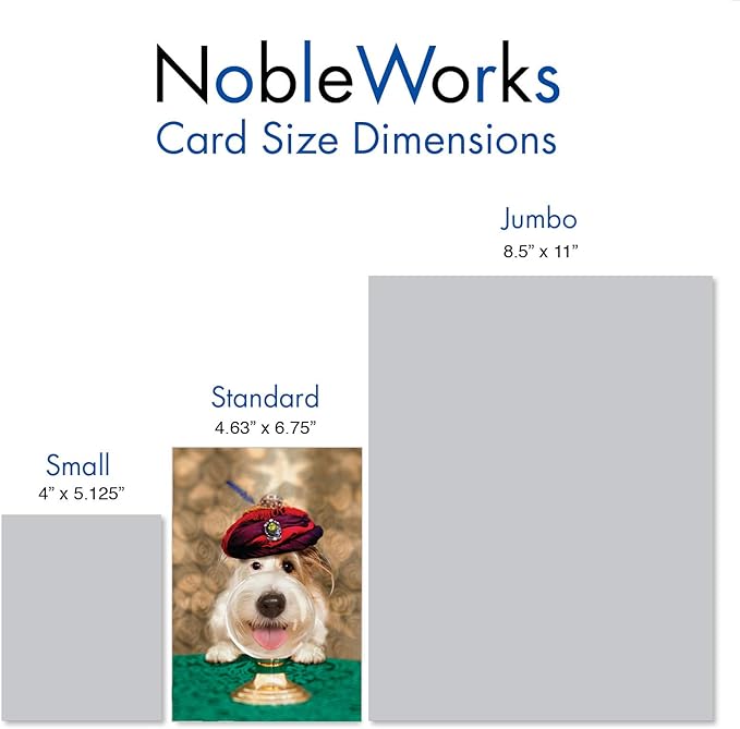 NobleWorks - 1 Happy Birthday Card with Funny Animals - Wildlife and Pet Humor, Fun Birthday Celebration Notecard - Dog Psychic C3210BDG