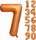 40 inch Orange Number Balloon Giant Foil Helium Balloons for 7th Birthday Party Decorations