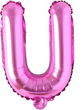 16" inch Single Rose Red Alphabet Letter number Balloons Aluminum Hanging Foil Film Balloon Wedding Birthday party decoration banner Air Mylar Balloons (16 inch Rose Red U)