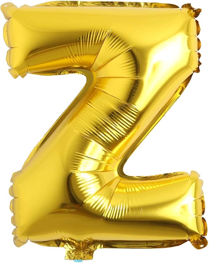 40 inch Letter Balloons Gold Alphabet Number Balloons Foil Mylar Party Wedding Bachelorette Birthday Bridal Shower Graduation Anniversary Celebration Decoration can fly with helium (40 INCH Gold Z)