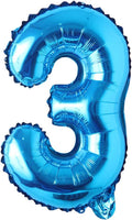 Blue 28 inch Letter Balloons Alphabet Number Balloons Foil Mylar Party Wedding Bachelorette Birthday Bridal Baby Shower Graduation Anniversary Celebration Decoration (Can not Float) (28 inch Blue 3)