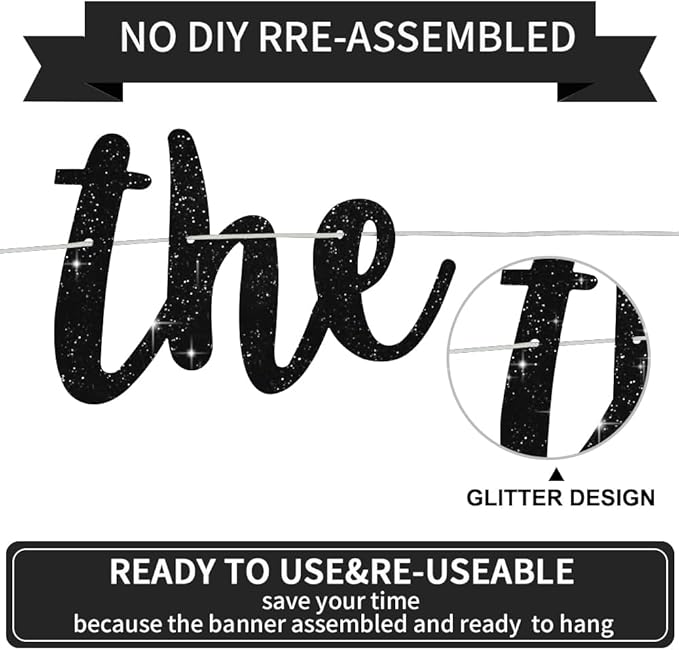 BEISHIDA The Beginning of A New Chapter Banner, Farewell party decorations,Graduation Sign 2026 Banner,Happy retirement Supplies,Going away party Sign Garland,Graduation banner Glitter Black