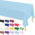 Mulbozy 12 Pcs Light Blue Plastic Tablecloth for Rectangle Table, 54 × 108 inches Disposable Light Blue Party Table Covers for Birthday, Anniversary, Wedding, Fine Dining, Graduation Party Decoration